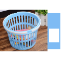 Colorful portable small round storage plastic basket with handle